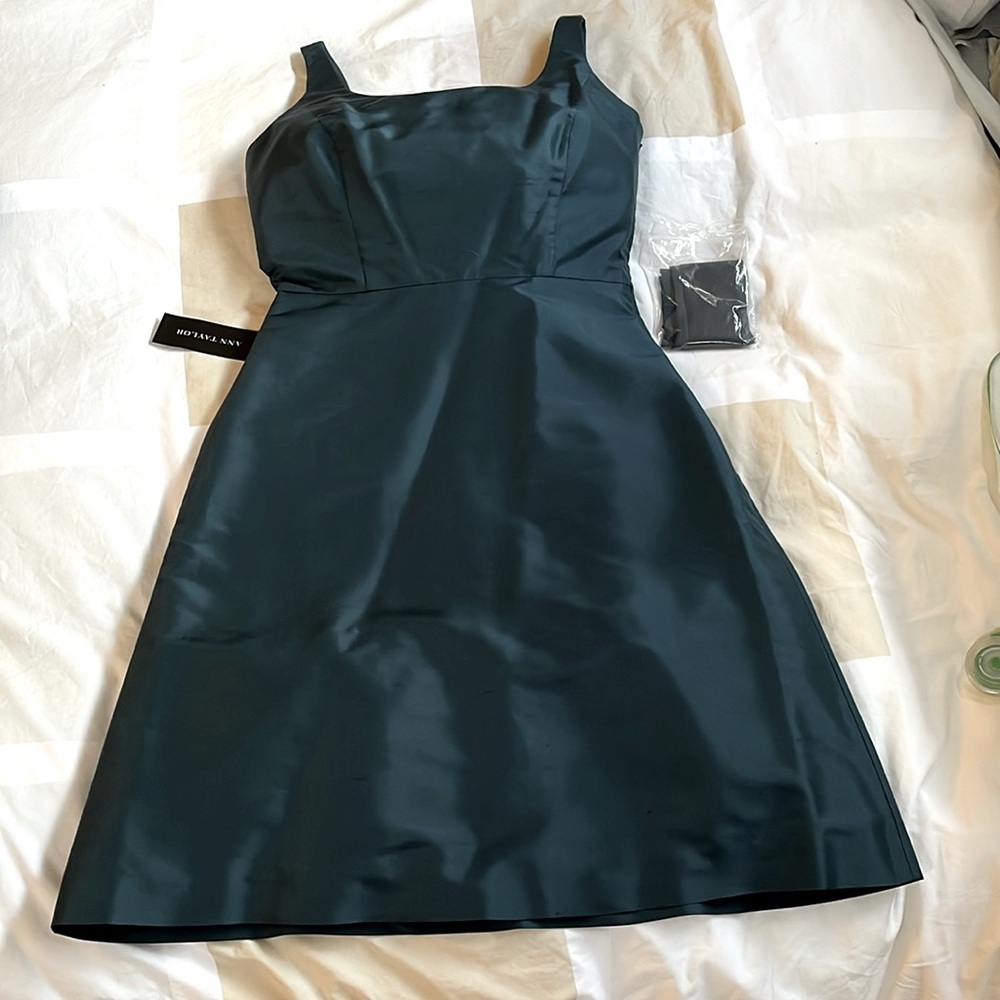 Ann Taylor A-line silk cocktail or bridesmaid dress
